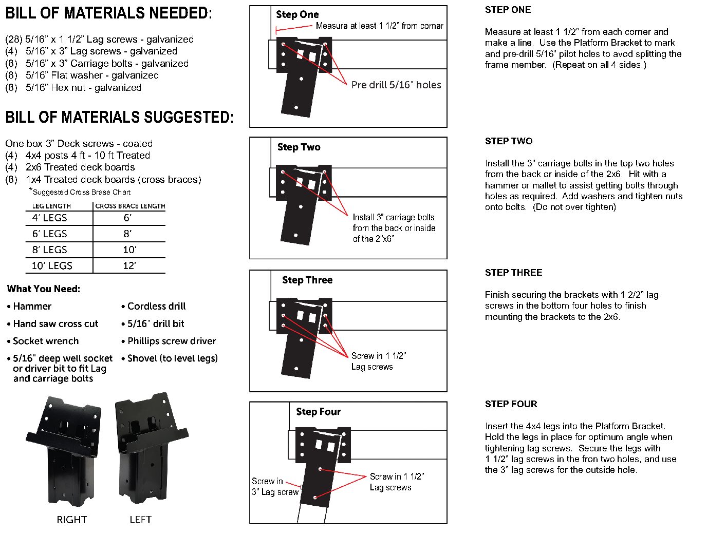 Stealth Cam ELEV-4PK Blind Post Brackets elev4pk 