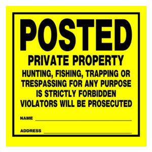 Sign - Posted Private Property (12pk)
