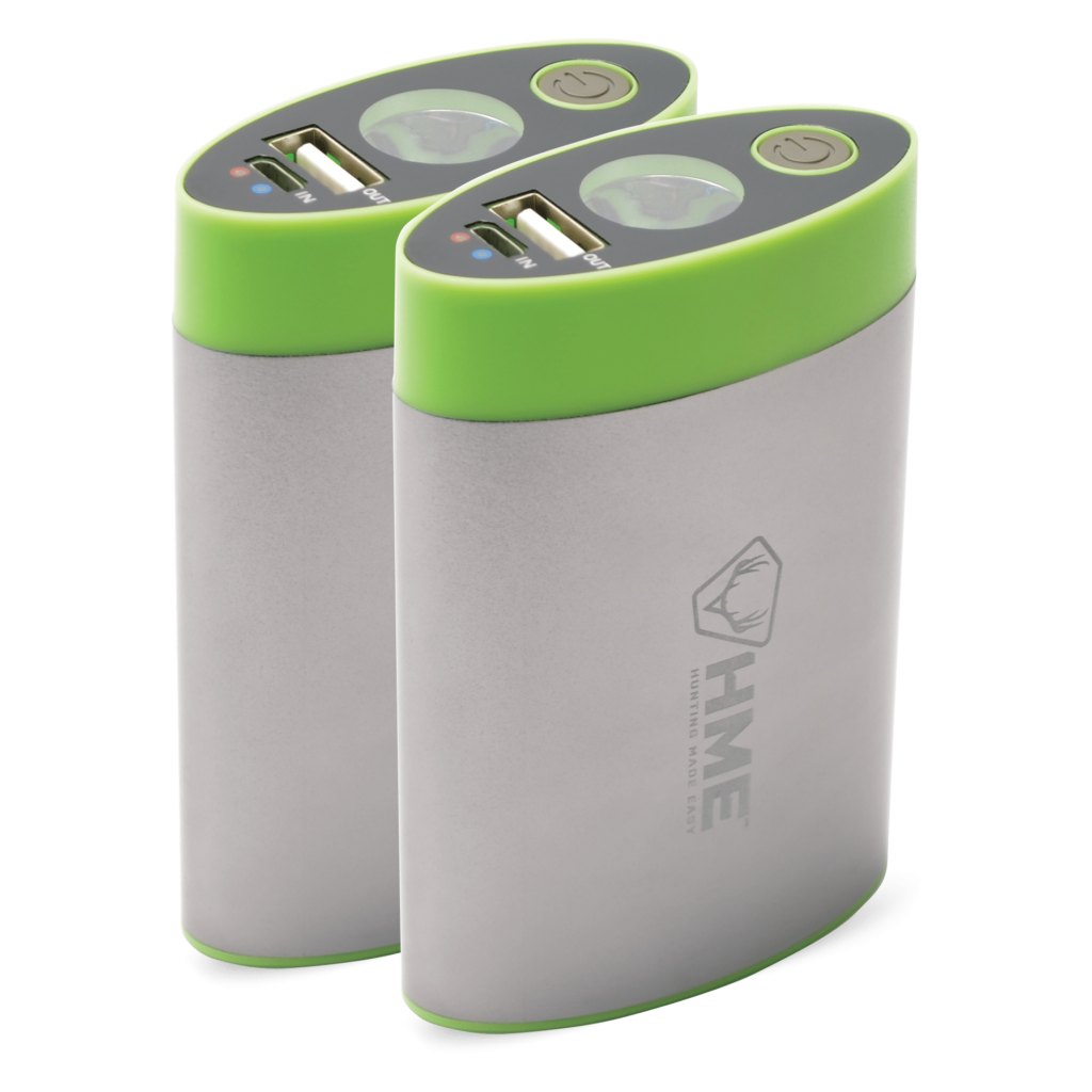 Hand Warmer 2pk 4,400 MAH with Built in Flashlight HME Products